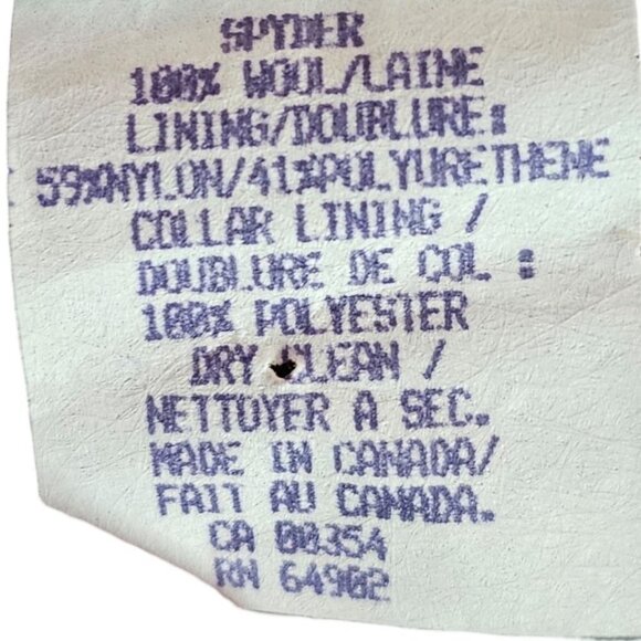 Spyder Vintage Mens M Wool Pullover Half Zip Sweater Purple Yellow - Picture 10 of 14